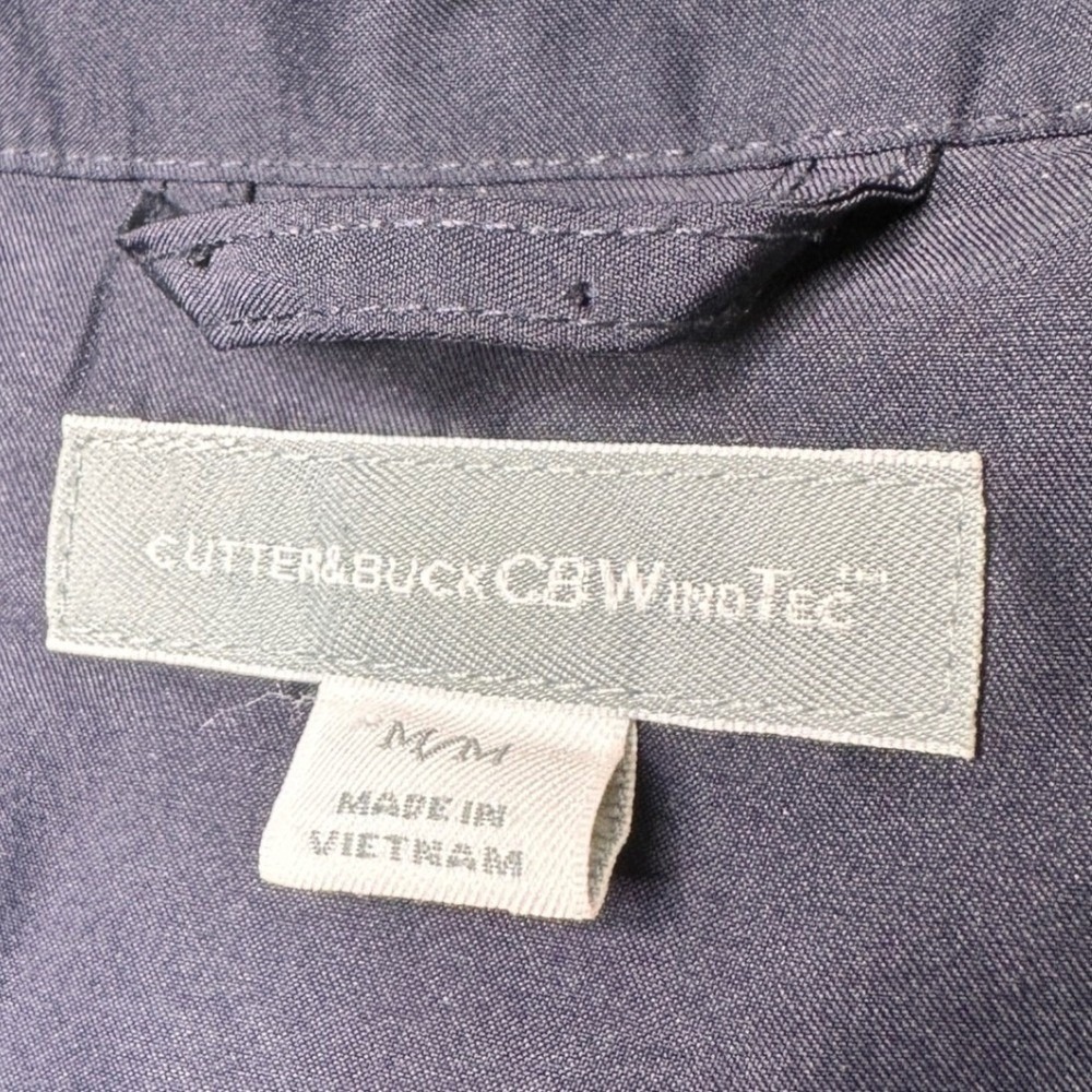 Cutter & Buck CB WindTec Mens Medium Navy Blue Full Zip Windbreaker Jacket - Picture 5 of 10